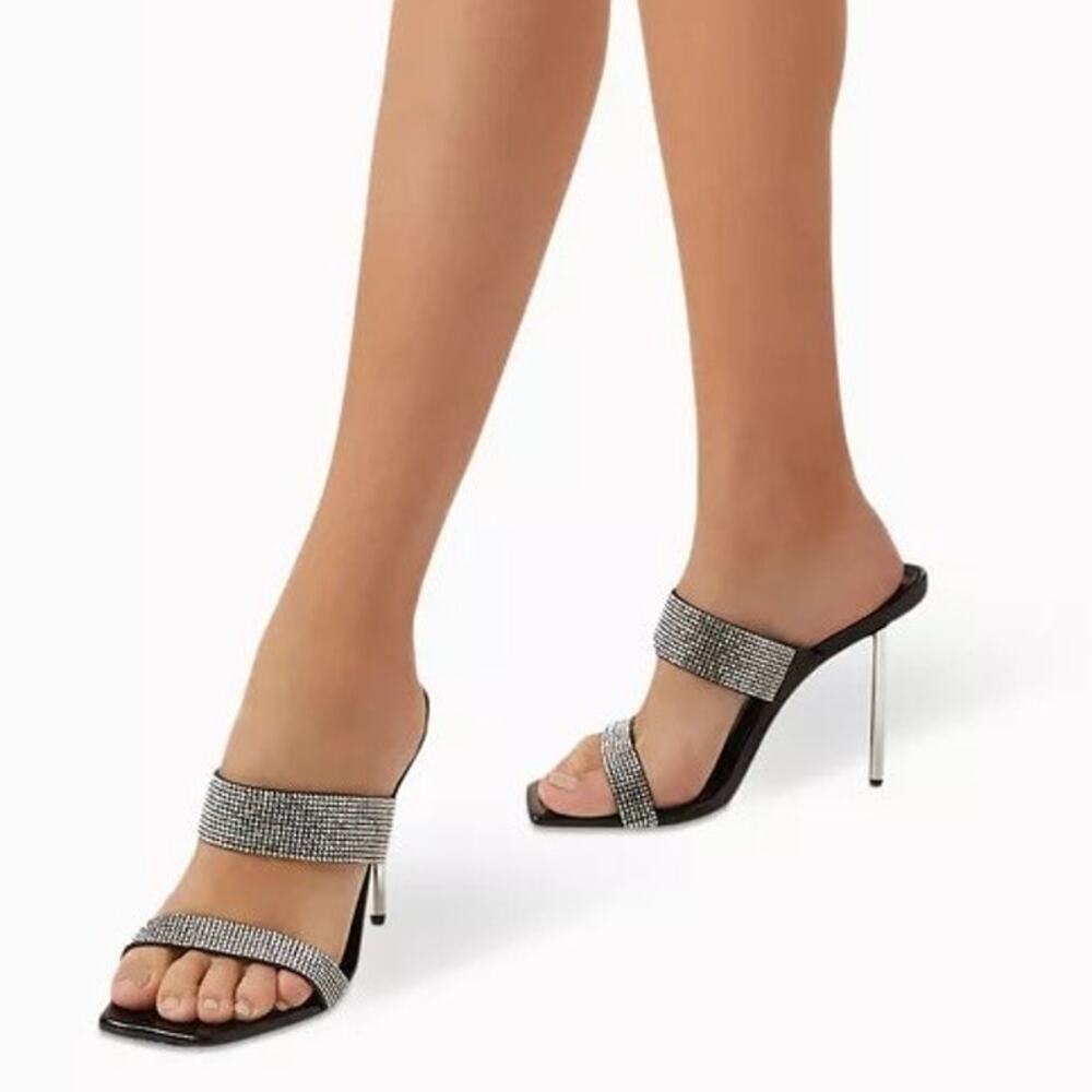 Schutz Liam Sandals Embellished Shimmer Bridal Party Formal Evening Prom 6.5B